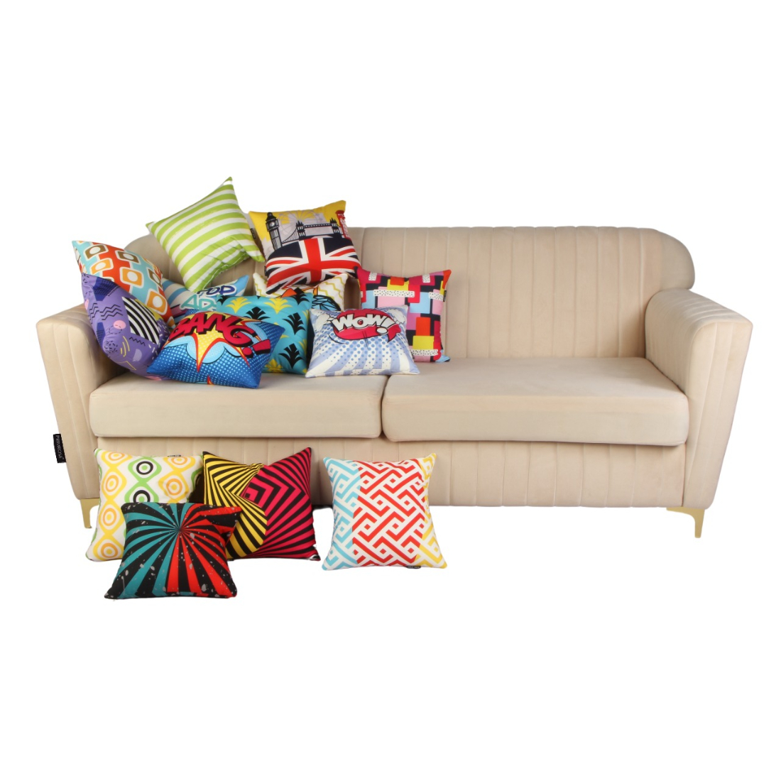 Primrose Augusta 3 Seater Sofa Set - Beige view 4